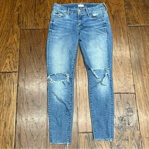 Mother women’s the looker ankle fray distressed jeans in wild thing